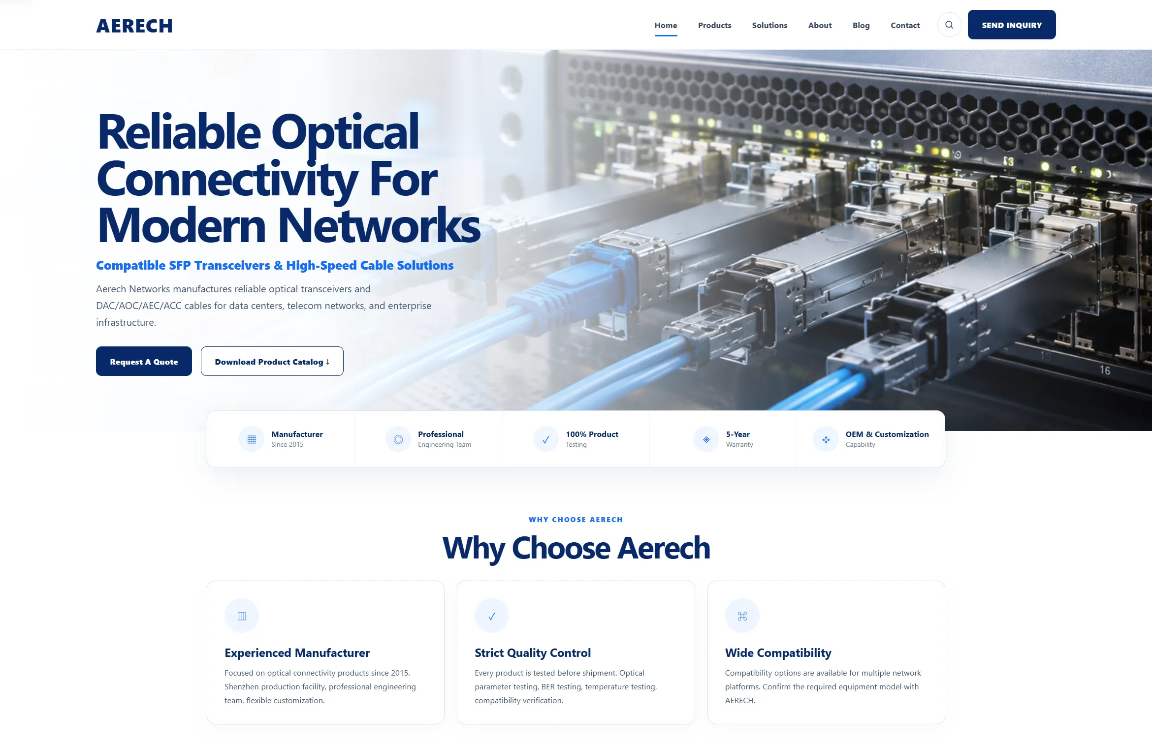 AERECH rebuilt homepage