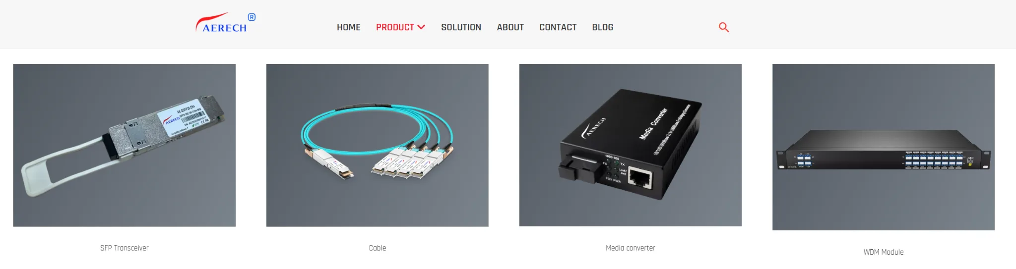 Old AERECH product entry