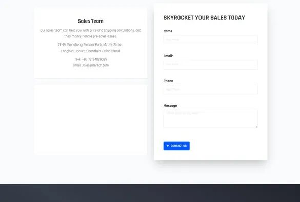Old AERECH generic contact form