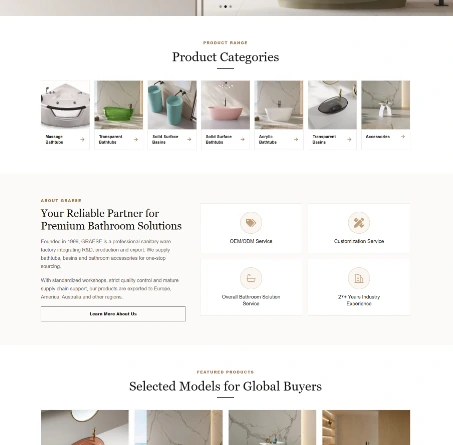 GRAESE product categories and selected models